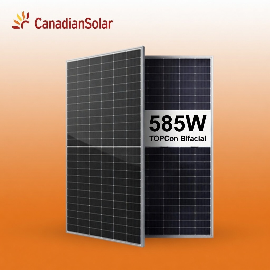 canadian solar 585w topcon bifacial solar panel (topbihiku6 series)