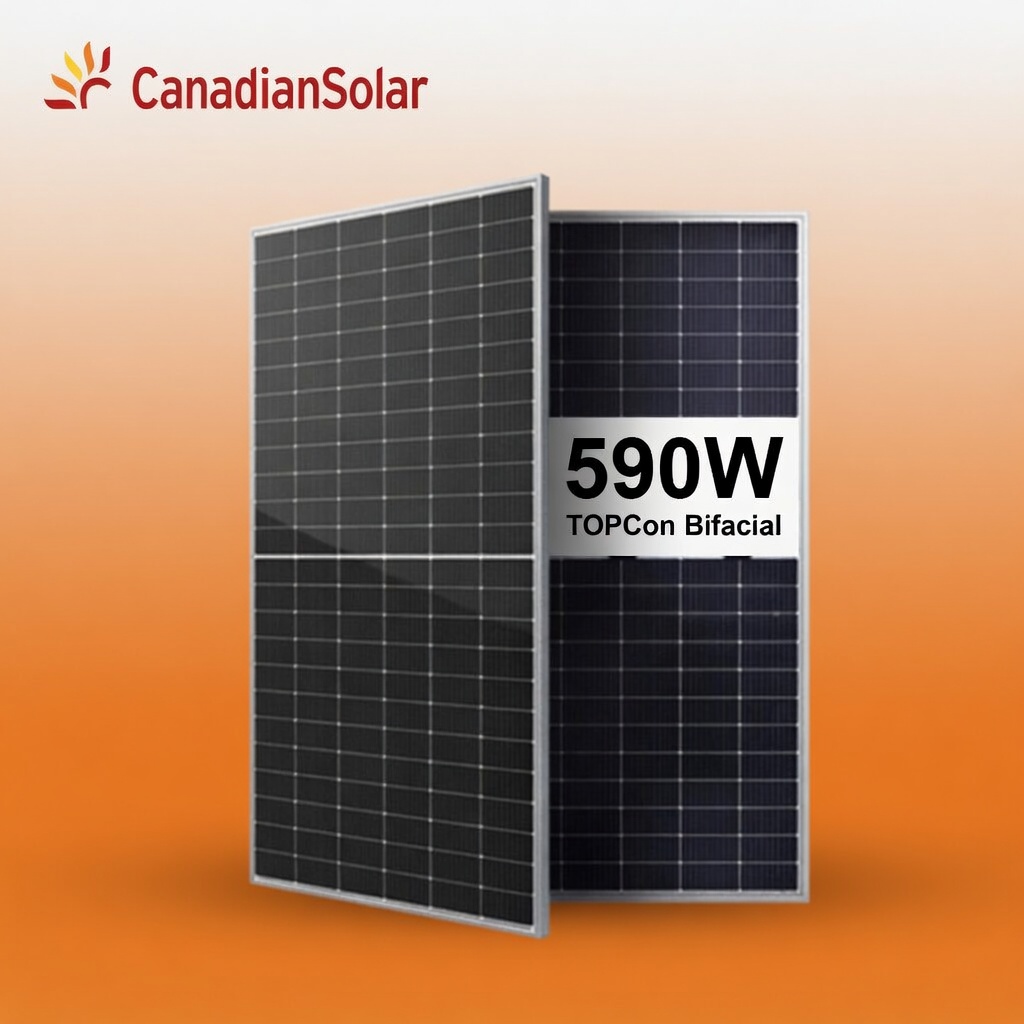canadian solar 590w topcon bifacial solar panel (topbihiku6 series)